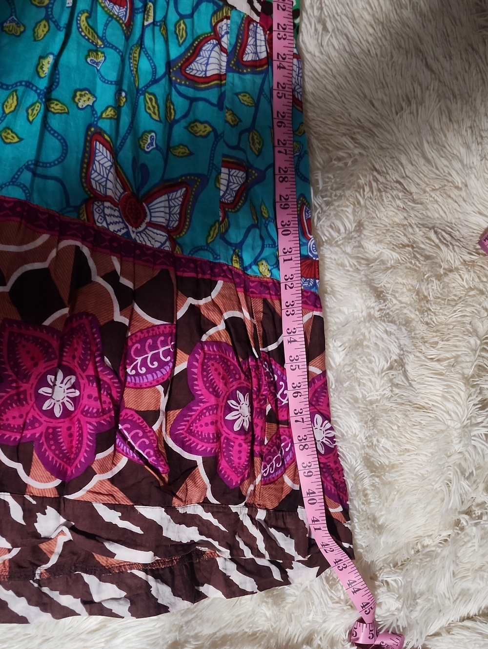 Boho Multi-Color Patchwork Maxi Dress - Picture 12 of 13